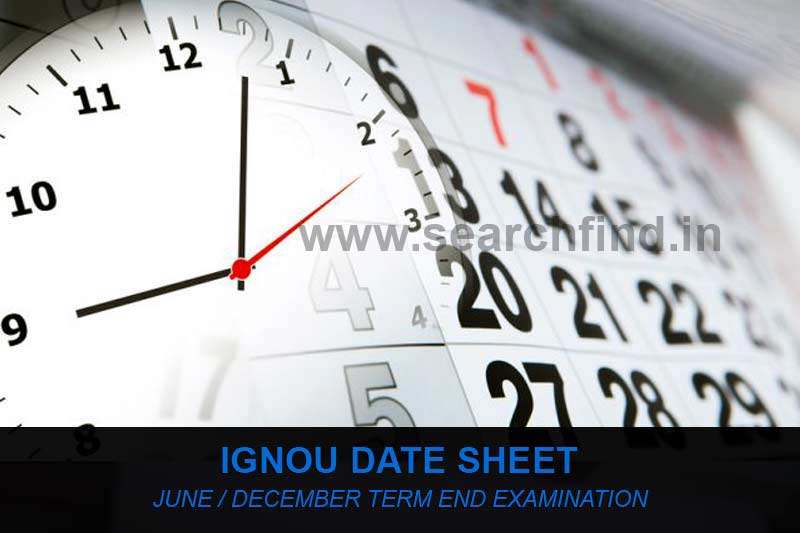 Download Ignou date sheet