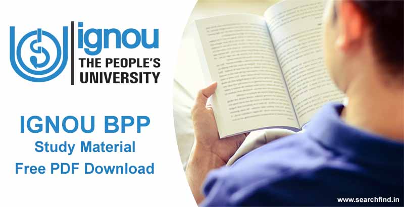 Ignou BPP Study Material free download