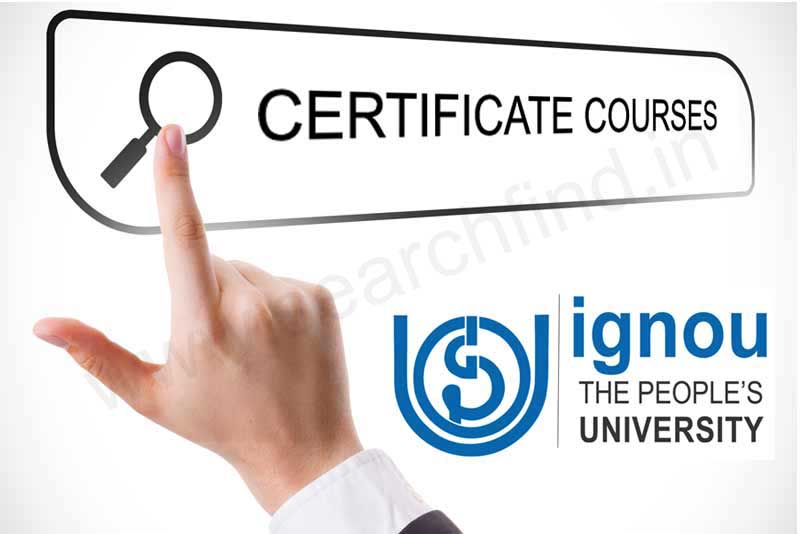 Ignou Certificate Courses List