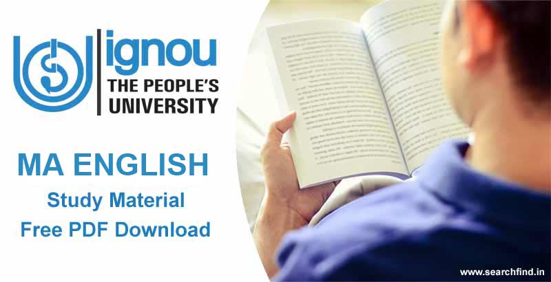 Ignou MA English Study material Free Download