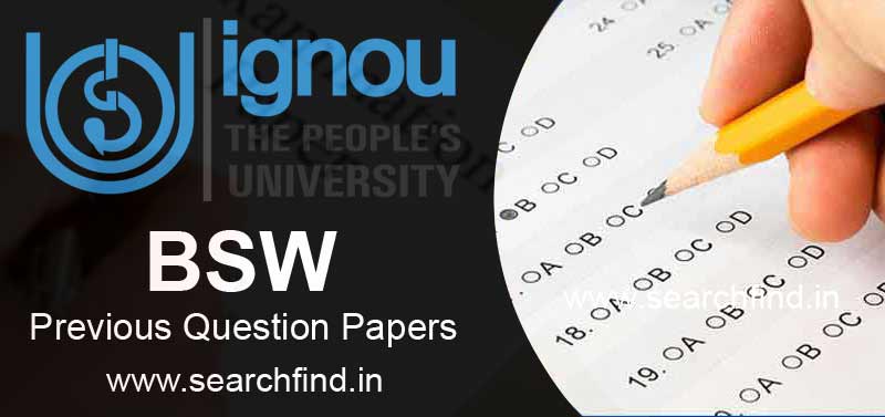 Ignou BSW Question Papers Download PDF