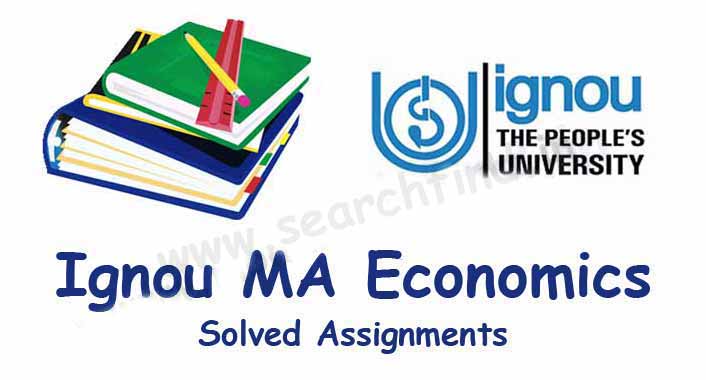 MA Economics Solved Assignments