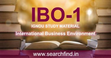 IGNOU IBO 1 Study Material