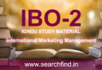 IGNOU IBO 2 Study Material Free Download
