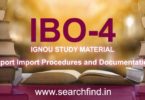 IGNOU IBO 4 Study Material & Books Free Download