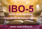 IGNOU IBO 5 Study Material