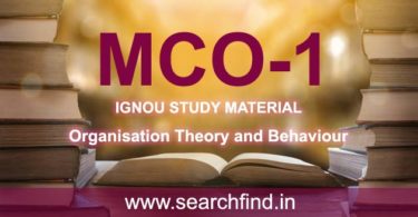 IGNOU MCO 1 Study Material & Books Free Download