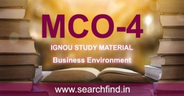 IGNOU MCO 4 Study Material & Books Free Download