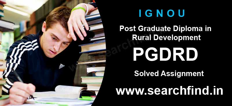 IGNOU PGDRD Solved Assignment 2021 - Search Find